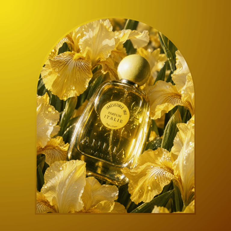 Flacon du parfum Irrésistible Iris d’ANUJA PARIS, Parfum Italie.