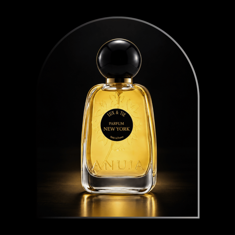 Flacon du parfum Tux & Tie d’ANUJA PARIS, Parfum New York.
